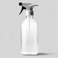 Free PSD plastic bottle trigger spray isolated on transparent background