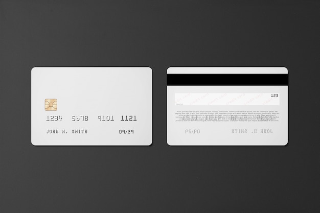 Free PSD plastic credit card mockup