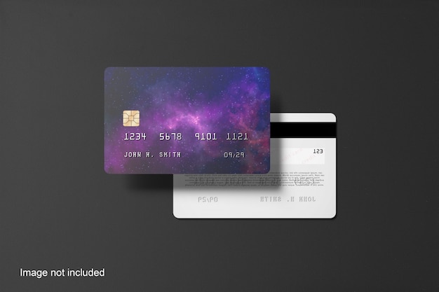 Plastic credit card mockup