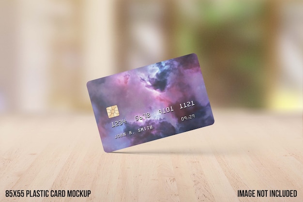 Mockup di carta di credito in plastica