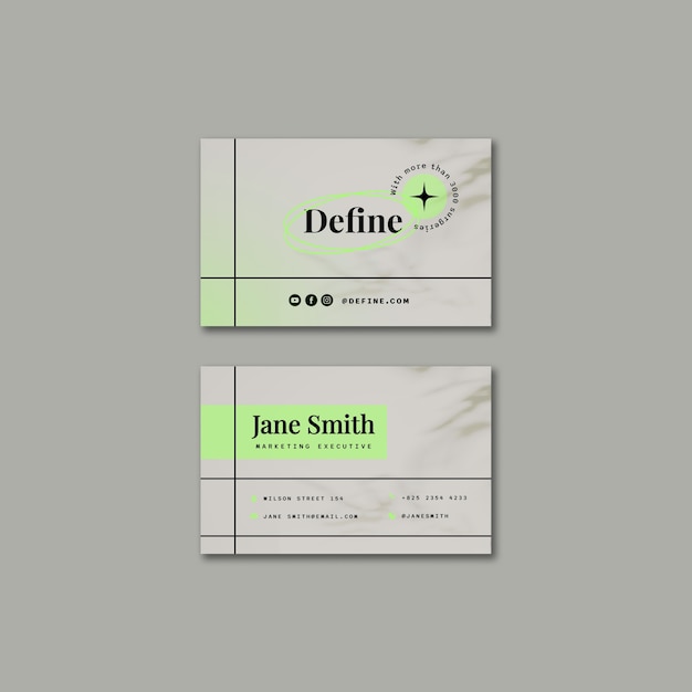 Free PSD plastic surgery business card template