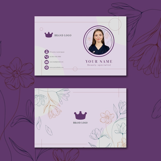 Free PSD plastic surgery business card template