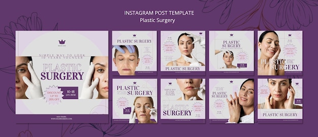 Free PSD plastic surgery instagram posts template