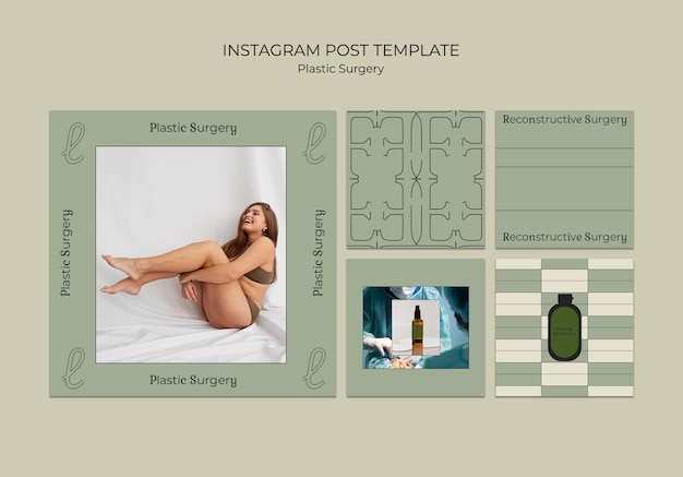 Free PSD plastic surgery instagram posts template