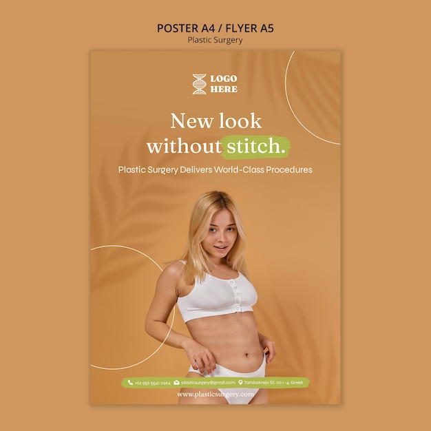 Plastic surgery poster template