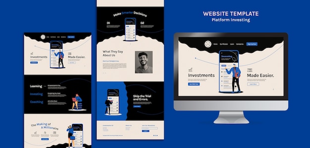 Platform Investing Web Template – Free PSD Download