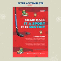Play hockey game flyer template