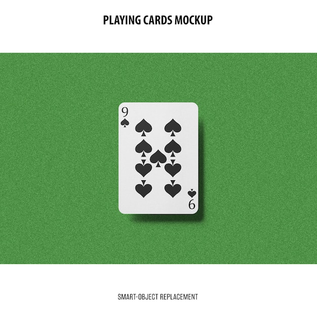 Playing cards mockup