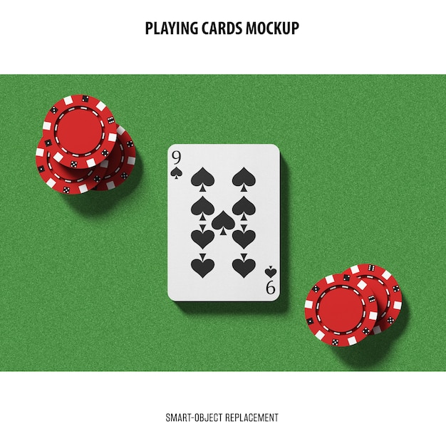 Playing cards mockup