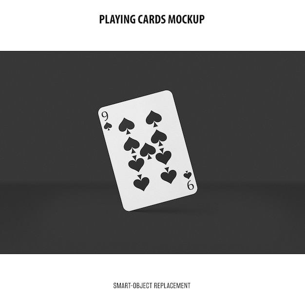 Free PSD playing cards mockup