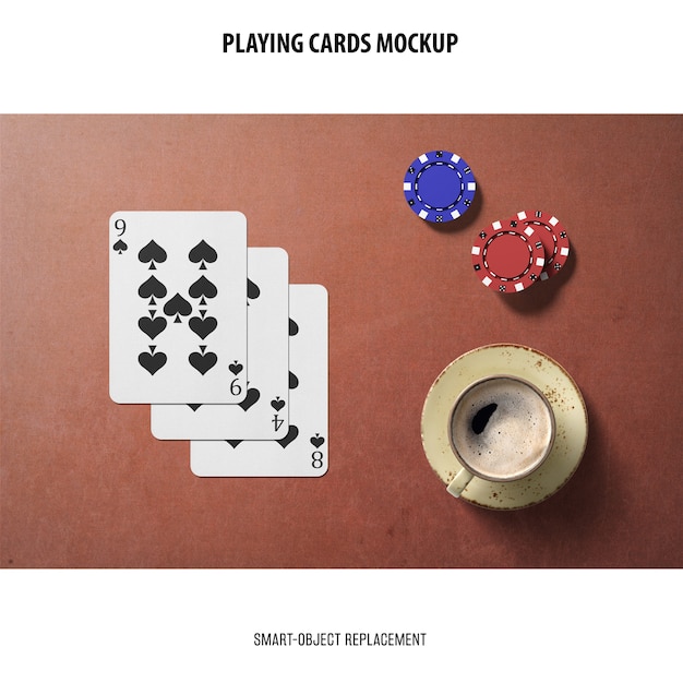 Playing cards mockup