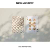 Free PSD playing cards mockup
