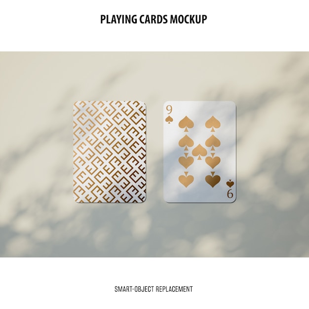 Free PSD playing cards mockup