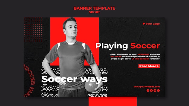 無料PSD サッカーバナーテンプレートを再生します