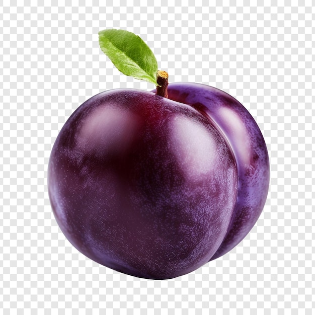 Plum fruit isolated on transparent background