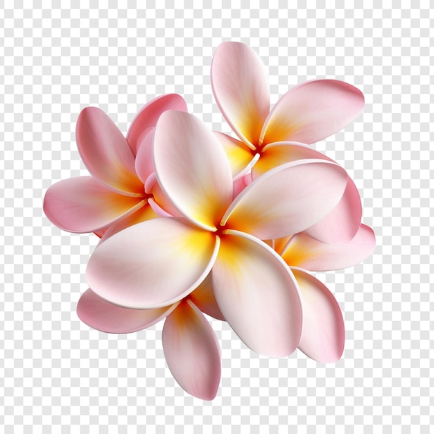 Free PSD plumeria flower png isolated on transparent background