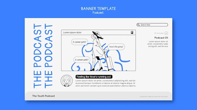 Podcast  banner template