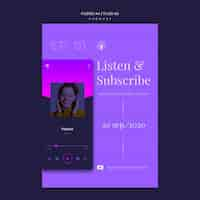 Free PSD podcast concept flyer template