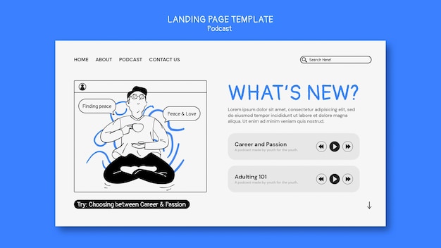 Podcast landing page