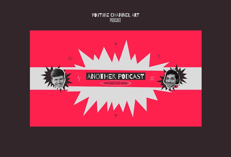 Free PSD podcast live session template