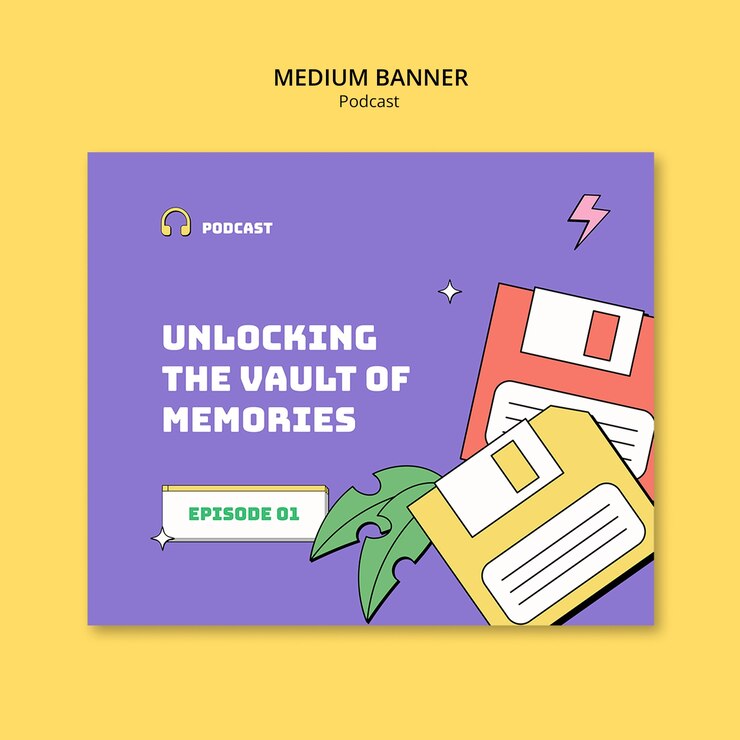 Free PSD podcast template design