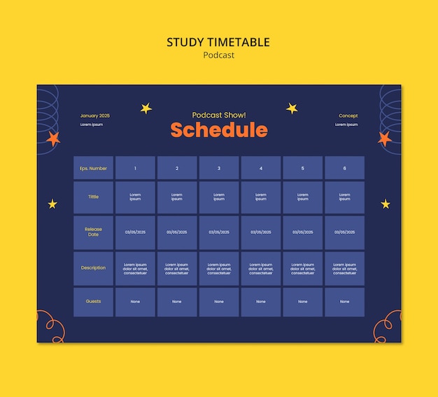 PSD gratuito progettazione del modello di podcast