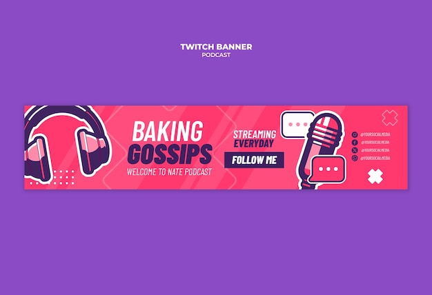 Podcast template design