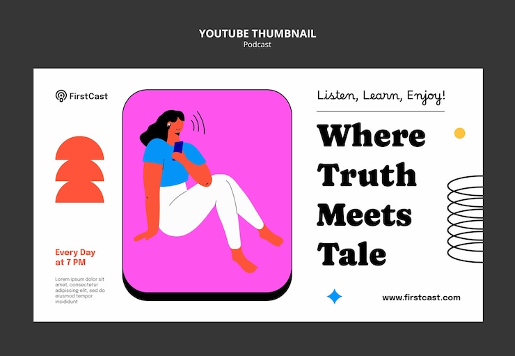 Free PSD podcast template design