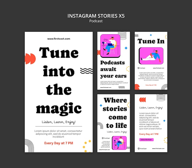 Podcast template design