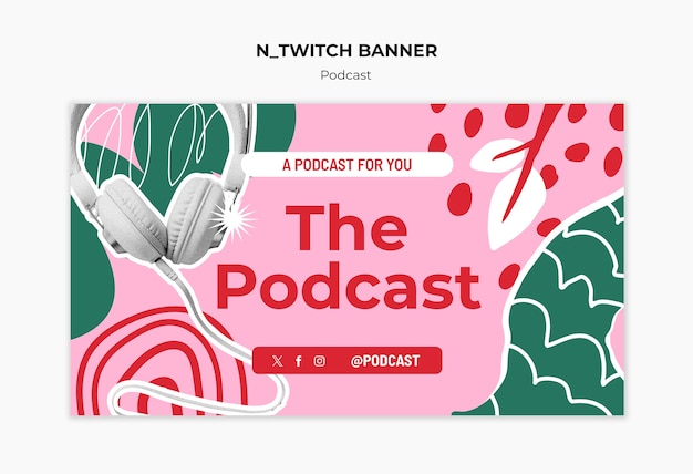 Free PSD podcast template design