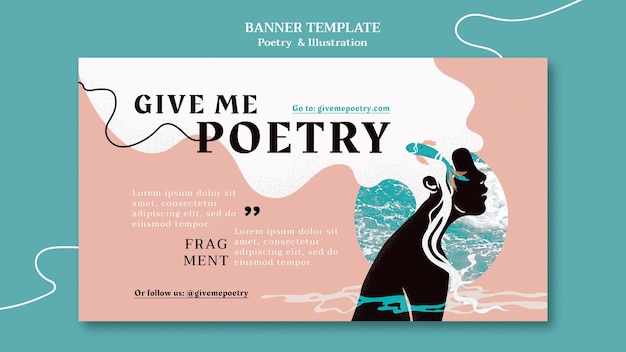 Free PSD poetry ad banner template