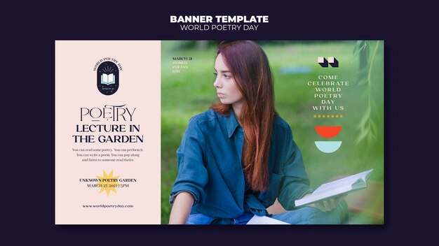 poetry day banner template