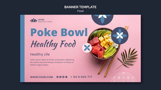 Шаблон оформления баннера Poke Bowl