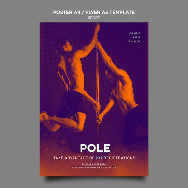 Modello di poster di pole class