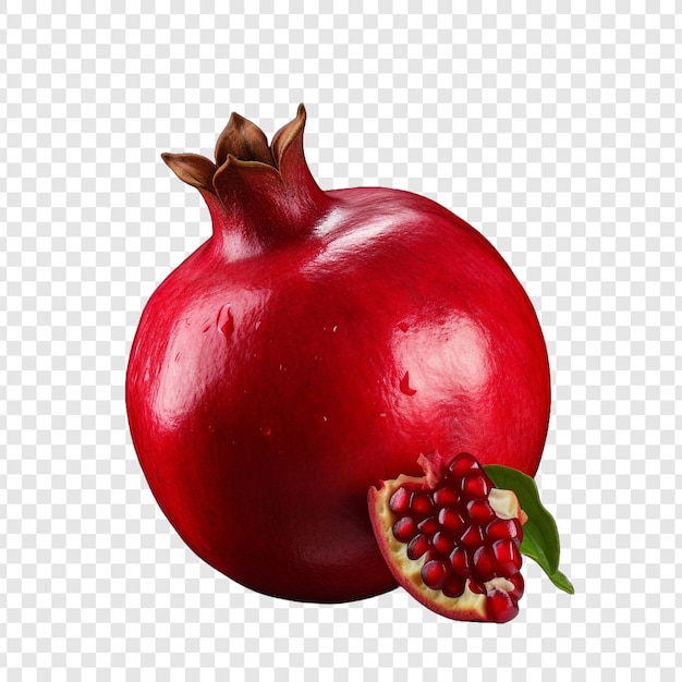 Pomegranate fruit isolated on transparent background