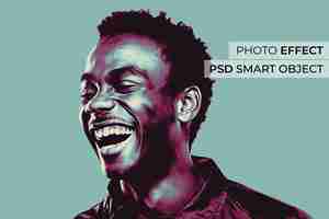 Free PSD pop art effect mockup design