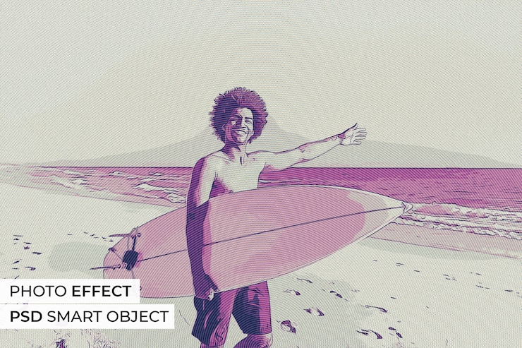 Free PSD pop art photo effect