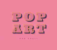 Free PSD pop art text effect