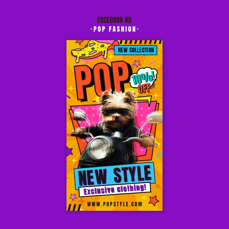 Free PSD pop fashion facebook ad