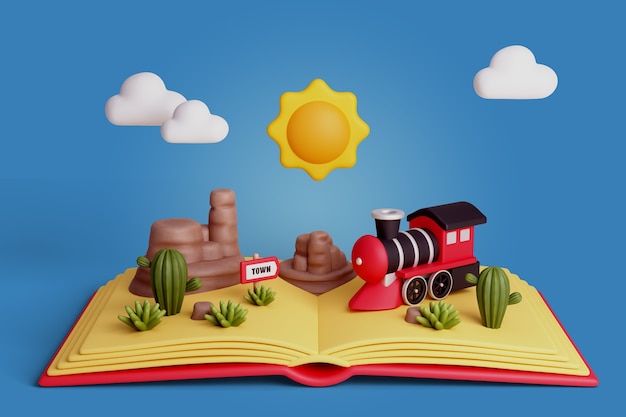 Free PSD pop up book background