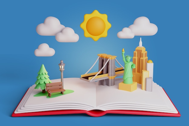 Free PSD pop up book background