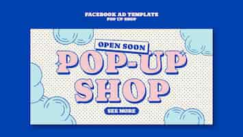 Free PSD pop up shop facebook template