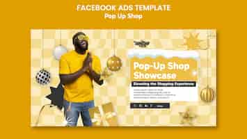 PSD gratuito modello pop-up di facebook