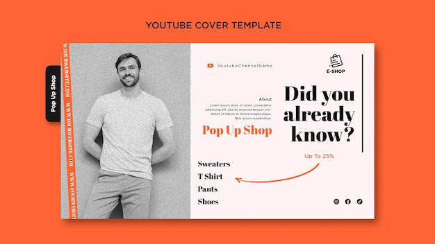 PSD gratuito design del modello di negozio pop-up