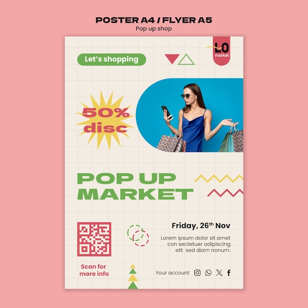 Pop up shop template design