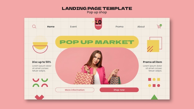 Pop up shop template design