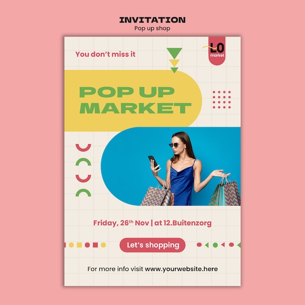 Pop up shop template design