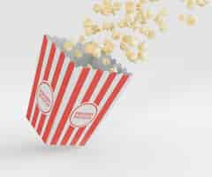 PSD gratuito scatola di popcorn mockup