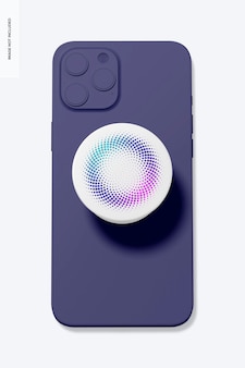 Download Premium Psd Popsocket Mockup With Phone Front View