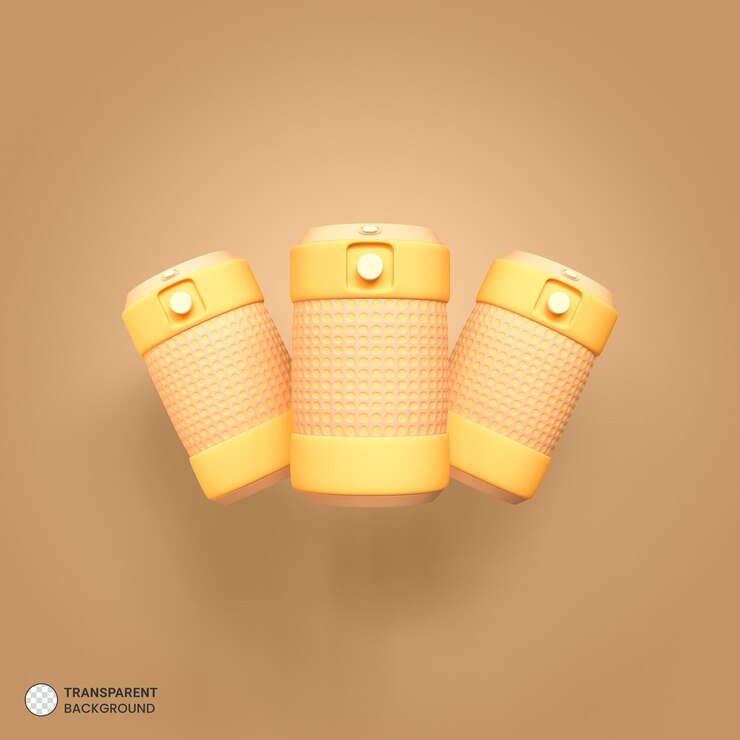 Free PSD portable loudspeaker icon isolated 3d render illustration